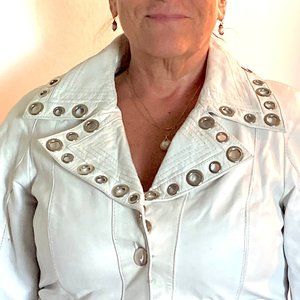 Cache Real Leather 70's Jacket